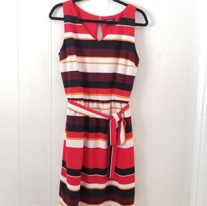 Lands' End Striped Crepe Dress